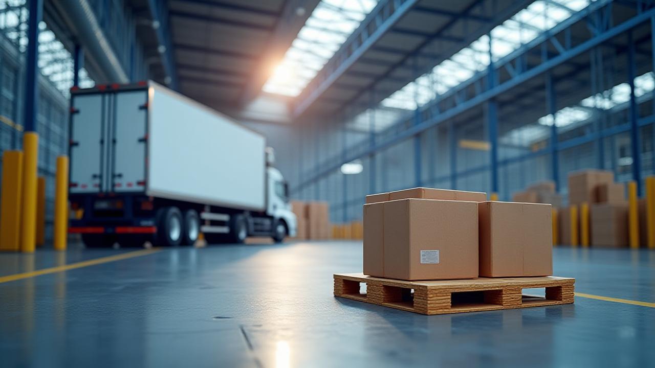 Organized pallets being loaded into a Francis Moving and Hauling truck in Beltsville, Maryland.